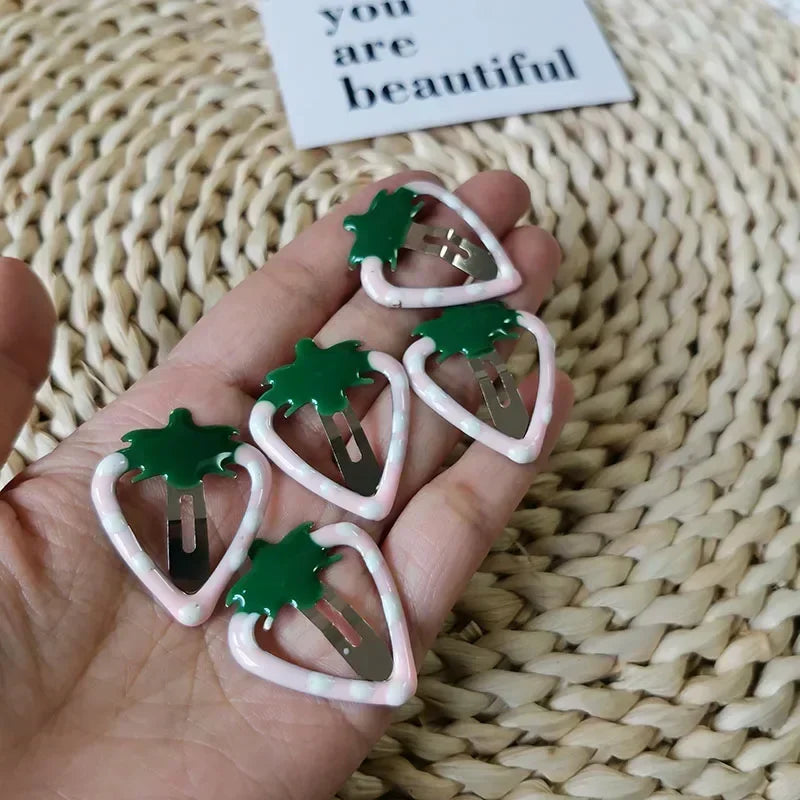 Strawberry & Apple Hair Clips