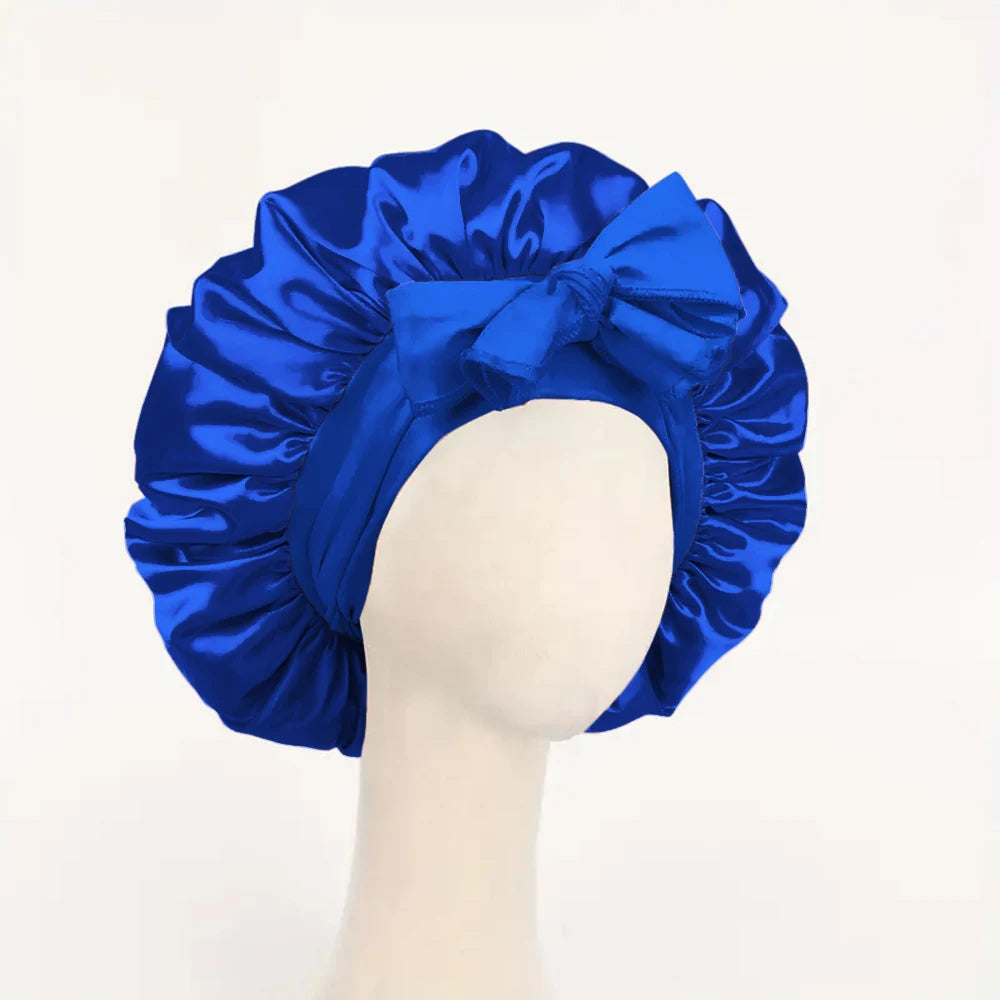 Adjustable Satin Bonnet with Tie