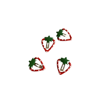 Strawberry & Apple Hair Clips