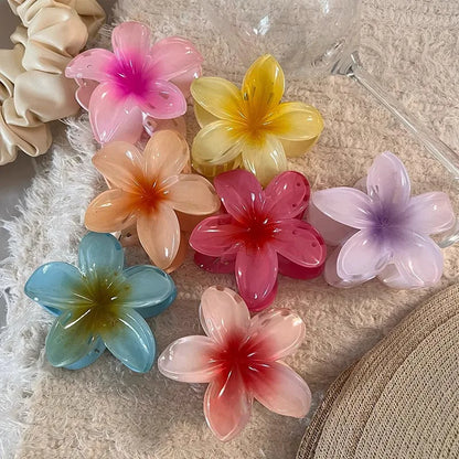 Hawaiian Bright Floral Claw Clip