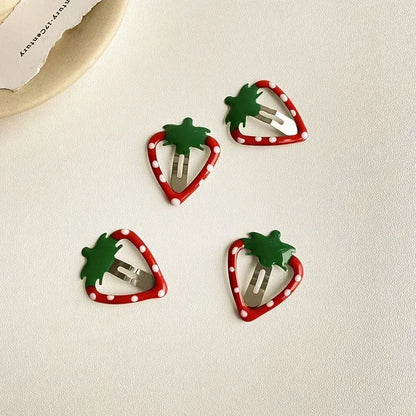 Strawberry & Apple Hair Clips