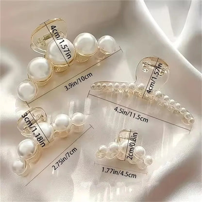 4 Pack Pearl Hair Grab Clips