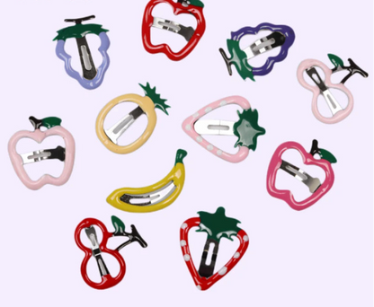 10 Pack Fruit Hair Clips