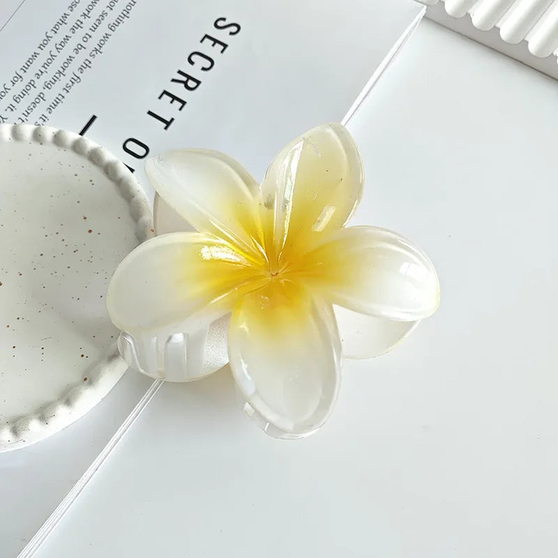 hawaiian bright floral claw clip