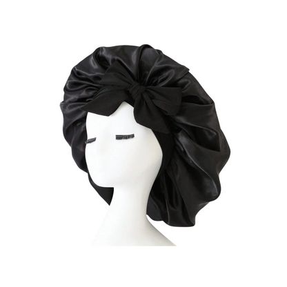 Adjustable Satin Bonnet with Tie